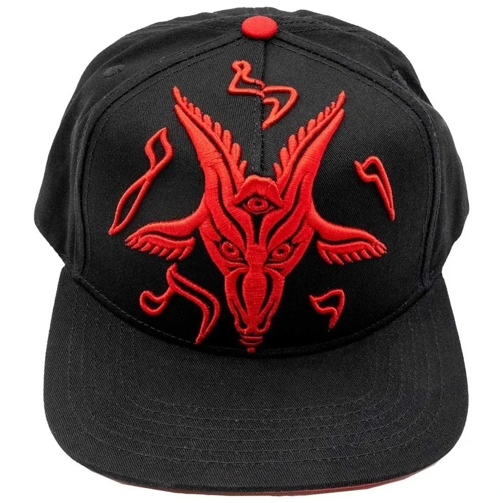 Satanic Goathead Snapback Baseball Hat Cap Kreepsville Baphomet Embroidered New